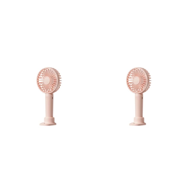 Ventilador portátil Cateissary 1200mAh Mini Escritorio Silencioso 3 velocidades Rosa 2Conjunto