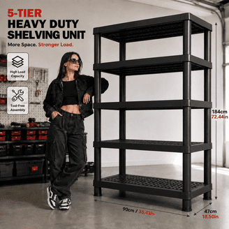 Garageケースセット Haus Quick-Release Snap Rail Garage Organizer, 59-Piece Storage