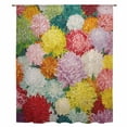 thumbnail image 2 of Chrysanthemum Sheer Curtains 54 Inches Long, Vintage Abstract Oil Painting Floral Light Filering Curtains, Breathable Simi Curtain Privacy Drapes for Kitchen Bathroom Small Window Treatment, 2 of 9