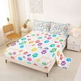 thumbnail image 2 of Erosebridal Cute Cat Dog Bed Sheets for Kids, Cartoon Animal King Sheets, 4pcs, 2 of 5