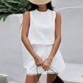 thumbnail image 6 of RMGVDSD Women's Sleeveless Tank Tops With Shorts Summer 2 Piece Outfit Set Casual Outdoor Sports Suit Business Casual Dressy Outfit, 6 of 9