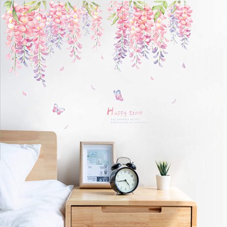 Stickers Muraux Feuilles Tropicales Autocollant Mural Plantes Verte Palmier Feuilles Pendaison Vigne Décoration Murale Chambre - Maison