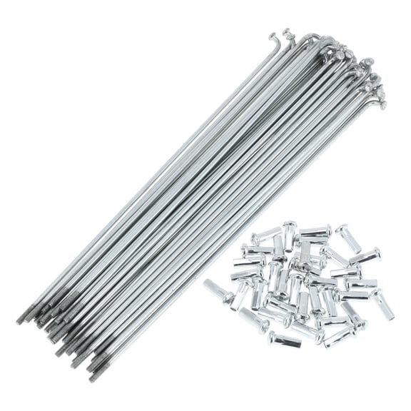 Bicycle Spokes Bike Wheel Spokes Silver Tone Nipple 1 Set 13G 173mm Length 45 Steel Galvanized