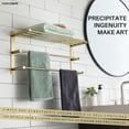 thumbnail image 4 of KOKOSIRI 3 Tier Bath Towel Rack 24 Inch Wall Mounted Rack with Towel Bars Towel Shelf with Single Towel Bar Bathroom Ladder Brushed Gold B5003BG-L24, 4 of 9
