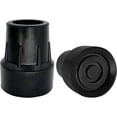 thumbnail image 1 of HSHDLDF Replacement Cane Tips, Black, 1 inch(Pack of 2), 1 of 7