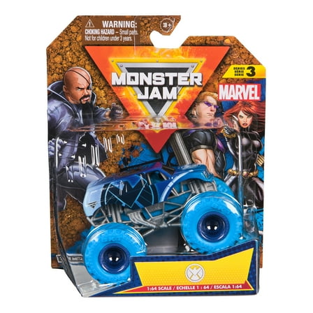 Monster Jam, Marvel Official S.H.I.E.L.D. Monster Truck, Die-Cast Vehicle, 1:64 Scale, Super Hero Kids Toys for Boys Ages 3 and up