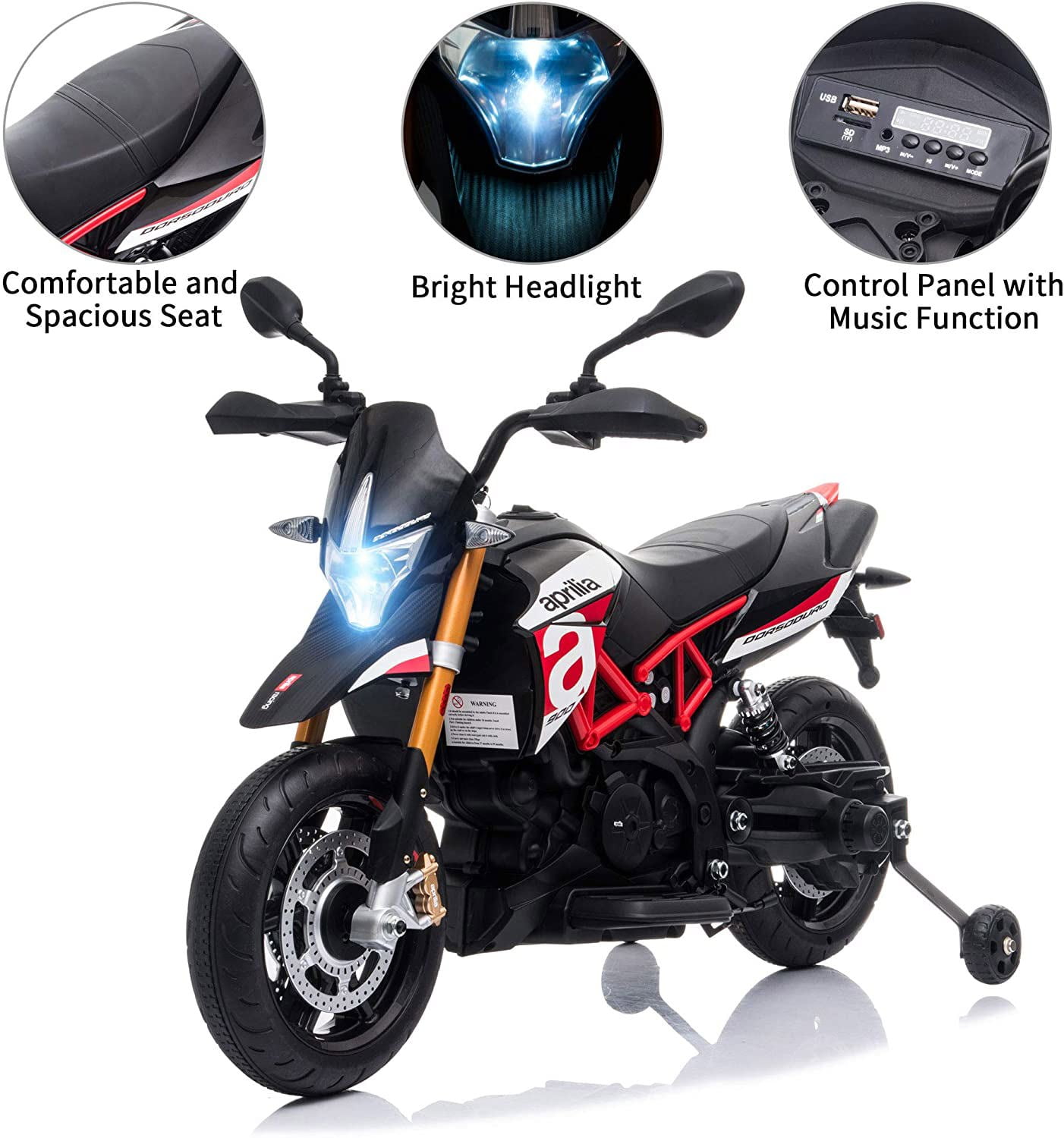 12V Kids Motorcycle Electric Ride-On Toy Car, Battery Operated Motorcycle for 2-6 Year Old 12V Kids Motorcycle Electric Ride-On Toy Car, Battery Operated Motorcycle for 2-6 Year Old