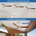 thumbnail image 3 of Sofucor 60" Modern Ceiling Fan with DC Motor, Nickel Finish, and App Control, 3 of 12