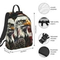 thumbnail image 2 of Lafuoo Retro American Eagle A Pattern Lightweight Backpack, Wear-resistant Multi-pocket Travel Backpack, Suitable for Work, Campus, Mountaineering, Unisex-One Size, 2 of 7