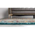 thumbnail image 4 of Unique Loom Alcott Dorchester Rug Turquoise/Navy Blue 4' 1" x 6' 1" Rectangle Border Bohemian Perfect For Living Room Bed Room Dining Room Office, 4 of 8