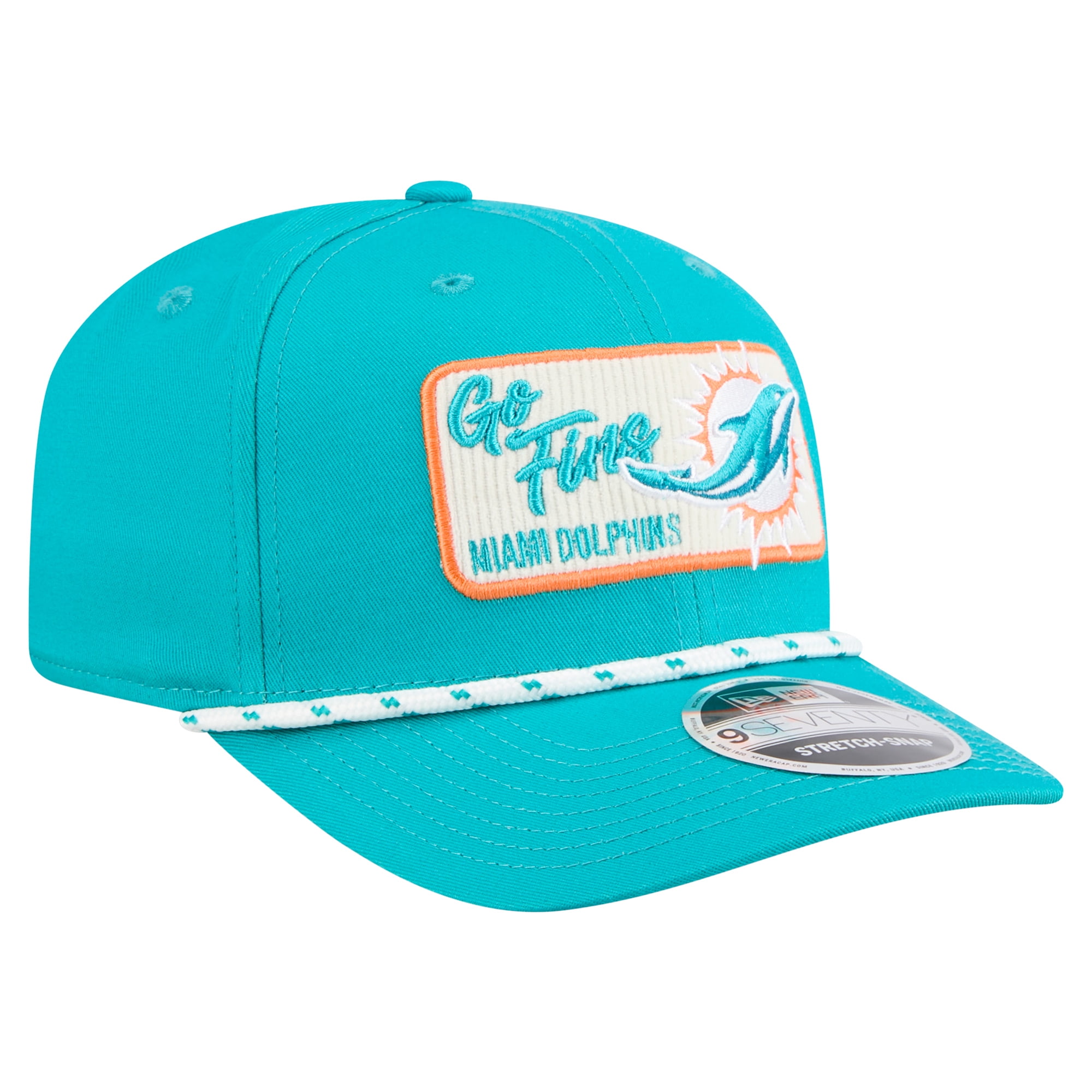 Men's New Era Aqua Miami Dolphins Chant 9SEVENTY Stretch-Snap Hat