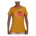 thumbnail image 2 of Wild Bobby, Never Give Up Fight Cancer, Breast Cancer Awareness, Women Graphic Tee, Gold, Large, 2 of 4