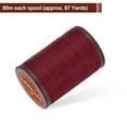 thumbnail image 3 of Uxcell Round Leather Sewing Waxed Thread, 80m / 87 Yards Wax Polyester String, 0.55mm Waxed Cord for Crafts, Burgundy, 3 of 6