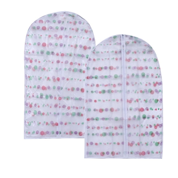 Worgeous Waterproof Clothes Cover Garment Suit Storage Bag Protector Home Wardrobe Organizer Size S (Dots Pattern)