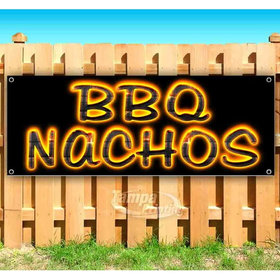BBQ Nachos 13 oz Vinyl Banner With Metal Grommets