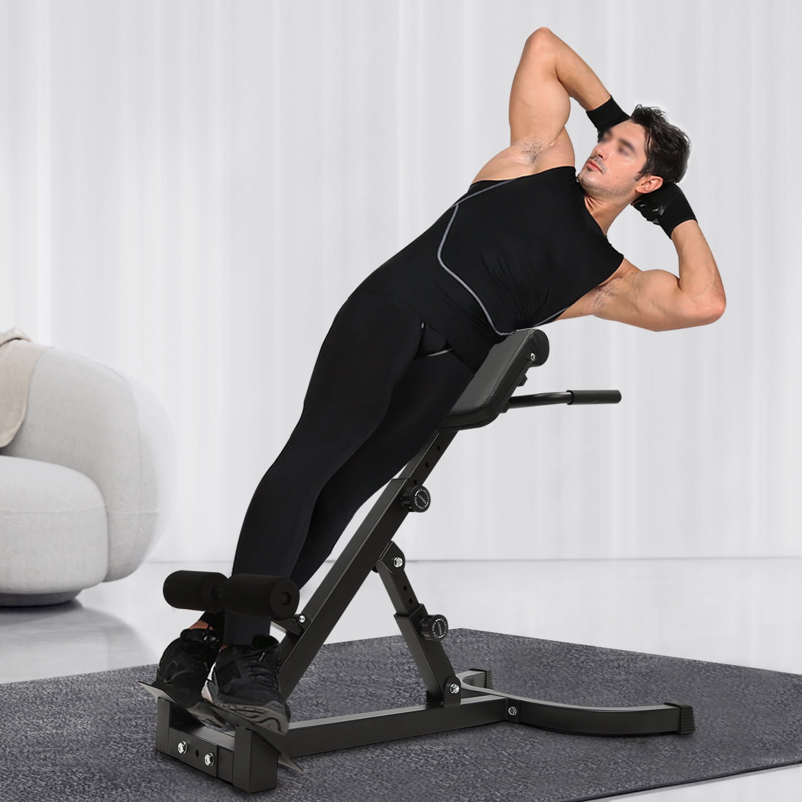 Multi-Functional Weight Bench 330 lbs Capacity Ab Bench with Ergonomic PU Pads for Home Gym, Core Strength