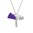 thumbnail image 2 of Delight Jewelry Acrylic 1.25" Purple Megaphone Always My Mother Bar Zoe Necklace, 2 of 4