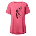thumbnail image 4 of Pompotops Chemises Mode Décontractée pour Femmes Manches Courtes Tee-Shirt Ample Tunique Blouse, 4 of 4