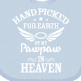 thumbnail image 4 of Inktastic Handpicked for Earth by My Pawpaw in Heaven with Angel Wings Boys or Girls Baby Bib, 4 of 4