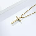 thumbnail image 3 of Cross Necklace for Men, Stainless Steel Cross Silver/Black/Gold Cross Pendant Necklaces for Men Women Religious Cross Jewelry Christian Faith Gifts, 3 of 5