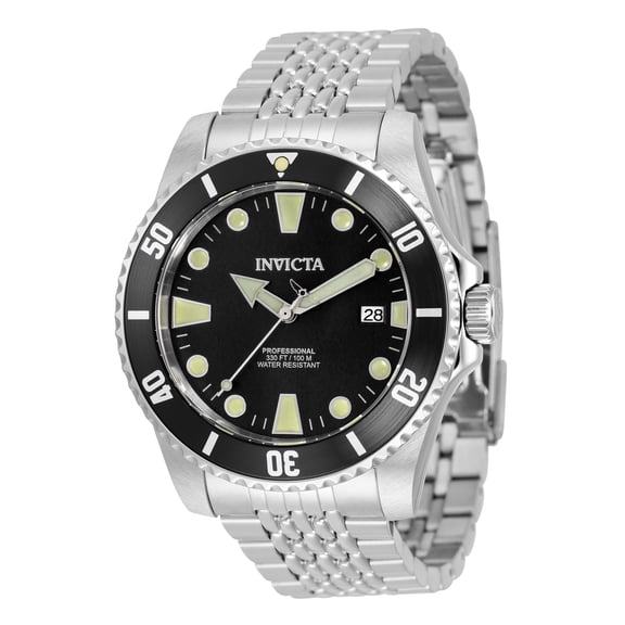 Invicta Men's 33502 Pro Diver Automatic 3 Hand Black Dial Watch