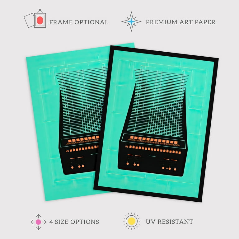 The Future Of Music Radio Frequencies Turquoise Orange Graphic