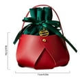 thumbnail image 2 of Nkmbld Christmas Gift Bags Bulk Christmas Bags Leather Tote Bucket Christmas Eve Velvet Gift Bags Christmas Fruit Candy Cloth Velvet Bags, 2 of 7