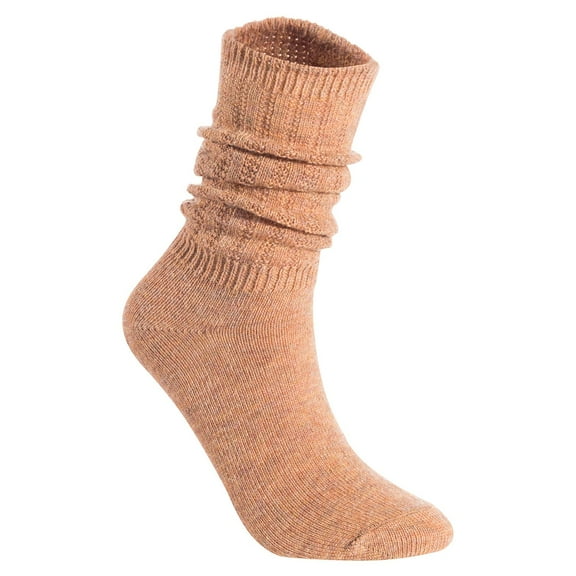Lian LifeStyle Cute Women's 1 Pair Wool Crew Socks, HR1764, Size 6-9, Color Coffee