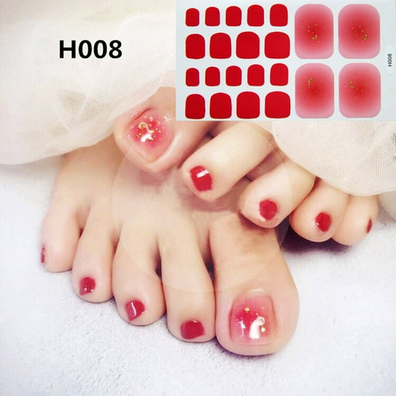 Kokovifyves Foot Stickers Foot Nail Stickers for Female DIY Nail Decoration Art