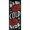 thumbnail image 2 of Grey, Jace 15x32 Gold Ornate Wood Framed with Double Matting Museum Art Print Titled - Baby Its Cold, 2 of 4