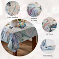 thumbnail image 5 of Sea Turtle Coastal Table Cloth Waterproof Tablecloths, Summer Coral Ocean Gray Blue Wooden Tablecloth Dining Table Cover for Kitchen Party Tabletop Outdoor, Rectangle Tablecloth 60x120 Inch, 5 of 9