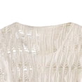 thumbnail image 6 of Feancey Womens Crochet Cover Up Tops Knit Hollow Out Summer Sweaters Half Sleeve Casual Beach Cover Ups for Swimwear White Free Size, 6 of 6