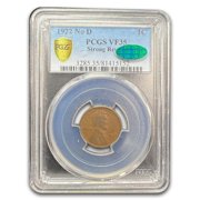 1922 No D Lincoln Cent VF-35 PCGS CAC (Strong Reverse)