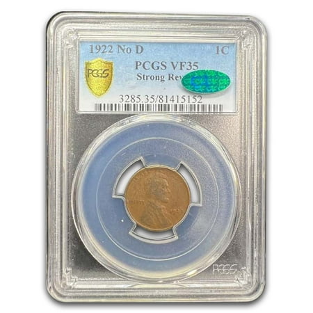 1922 No D Lincoln Cent VF-35 PCGS CAC (Strong Reverse)