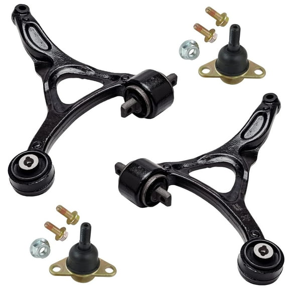 Detroit Axle - 4pc Front End Suspension Kit for 2003-2014 Volvo XC90, 2 Lower Control Arms 2 Lower Ball Joints 2003 2004 2005 2006 2007 2008 2009 2010 2011 2012 2013 2014 Replacement