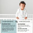 thumbnail image 6 of Tealbee Dreamsuit - Bamboo Sleep Sack with Legs - (0.8 Tog) Croissant 12m-2t, 6 of 11