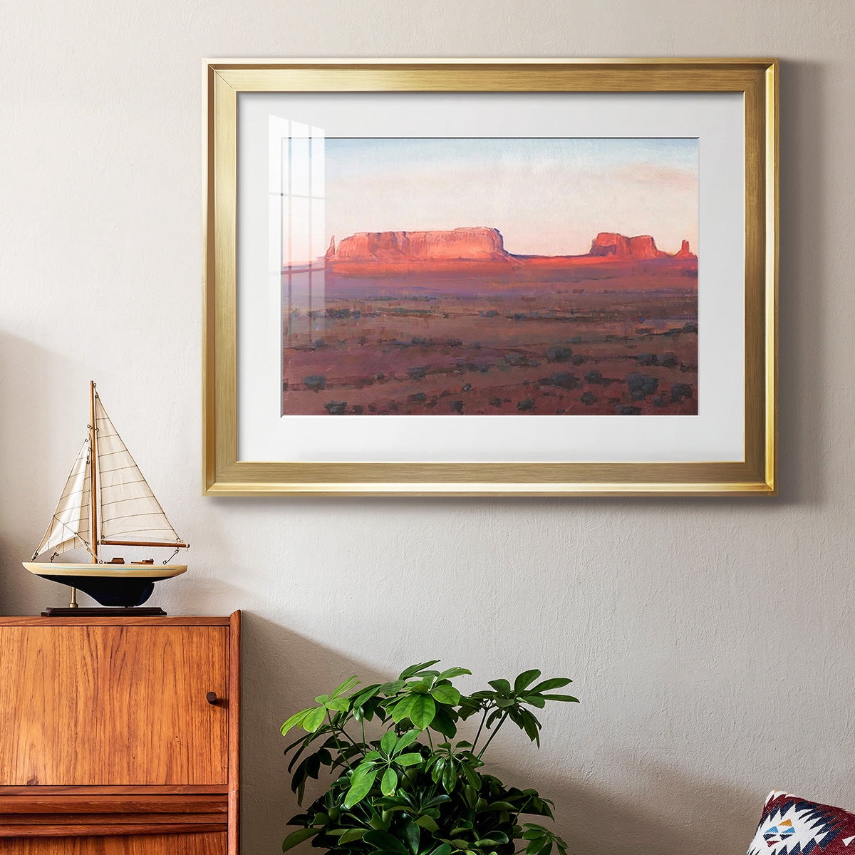 Red Rocks at Dusk I Premium Framed Print - Ready to Hang
