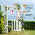 thumbnail image 4 of Ktaxon PVC Garden Arch 7Ft Garden Arch Arbor w/ Door for Climbing Plant Outdoor Wedding, 4 of 7