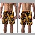 thumbnail image 3 of luoweisi Men's Beach Shorts Quick Dry Swim Trunks with Mesh Lining Thanksgiving Corn L, 3 of 5