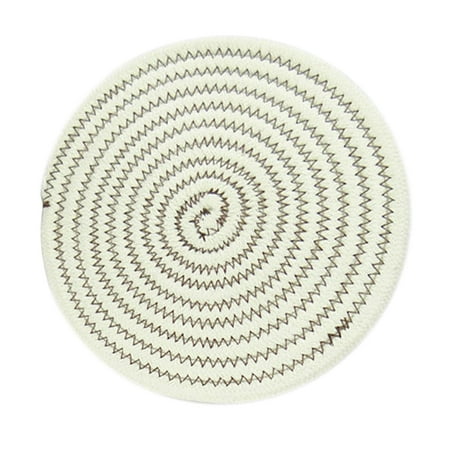 

Cotton Rope Woven Placemats Round Placemats Heat Resistant And Absorbent Placemats for Dining Table Mats Or Countertop C