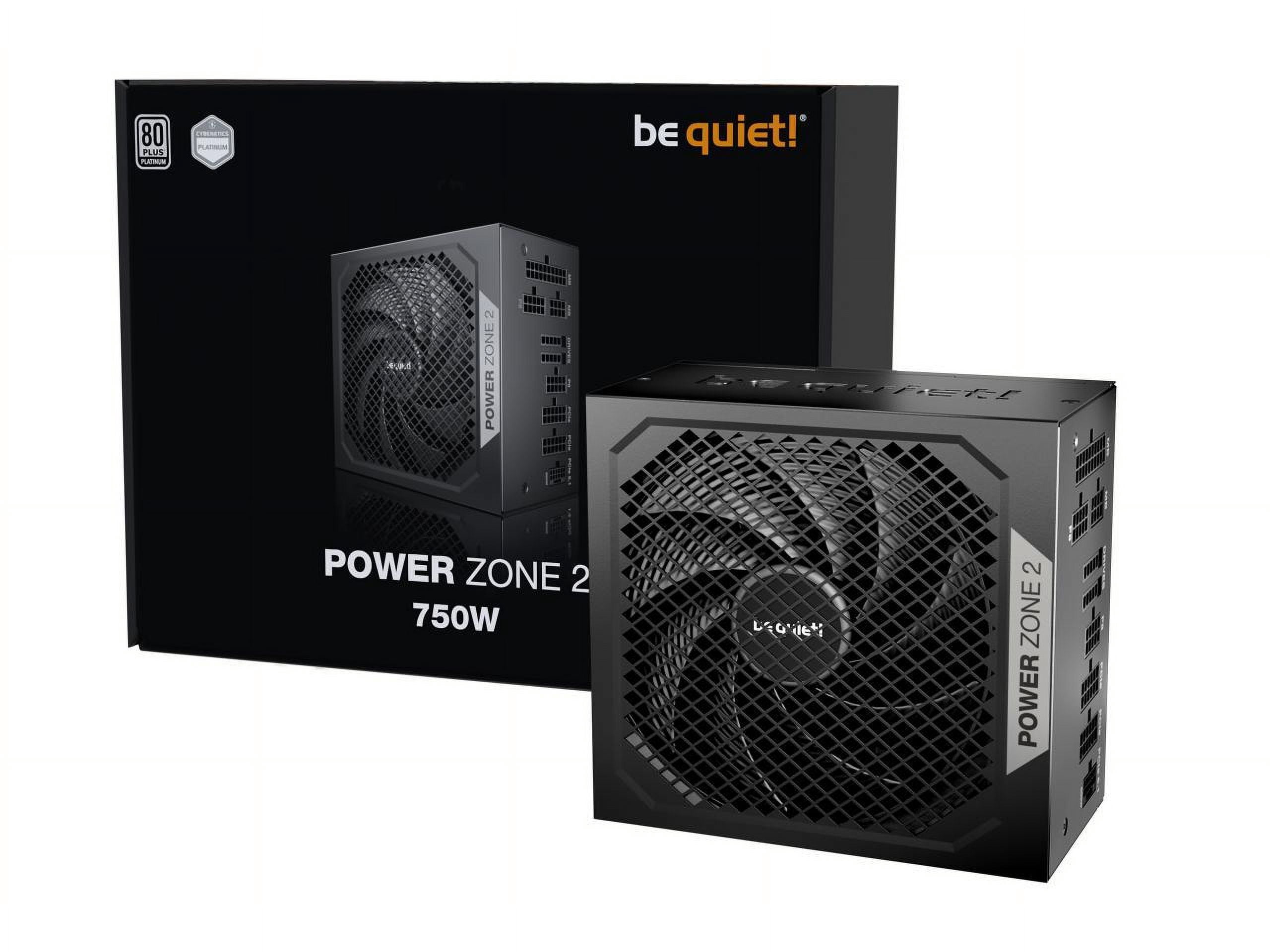 be quiet Power Zone 2 750 W ATX12V 3.1 80 PLUS® Platinum and Cybenetics Platinum  efficiency (up to 94%) Modular Power Supplies