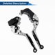 thumbnail image 5 of Palanca de freno y embrague corta larga para Kawasaki Z1000SX 2017-2020, palanca de manillar de motocicleta ajustable, aleación de aluminio, mango tono plateado con extremo negro, 5 of 6