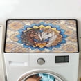 thumbnail image 5 of ZIATUBLES Washing Machine Dust Cover Mat Anti-Scratch Washer Dryer Top Protector Cover Pad for Laundry Room Absorbent Heat-Resistant Kitchen Mat, 24 x 19.7 Inch, Horse Boho Mandala Flower, 5 of 7
