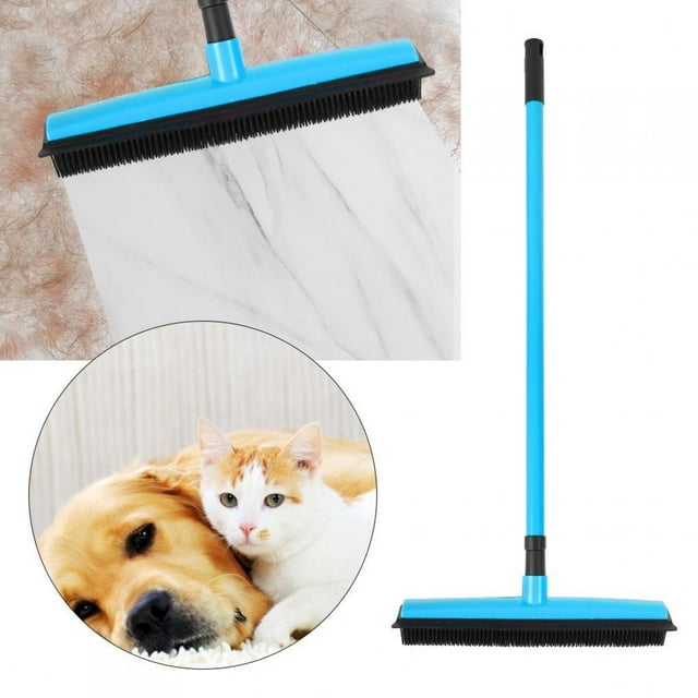 Long Handle Push Broom, Flexible Carpet Sweeper Broom Easy To Clean For Cleaning Hair