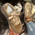 thumbnail image 5 of Rhinestone Sneakers for Women Platform Sparkly Glitter Bling Tennis Shoes Fashion Bedazzled Wedding Bridal Party Walking Sneakers, Cute Bowknot Glitter Bling Loafers, 5 of 8
