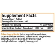 Bronson Sodium Ascorbate Non Acidic Vitamin C 1000mg Non-GMO, 100 Tablets