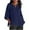Blue, variant on Summer Plus Size 3/4 Length Sleeve Womens Tops Crew Neck Short Sleeve Casual Loose Fit Solid Color Summer Shirts Blue Size XXL Women's Tops On Sale Under $10 Mothers Day Gifts