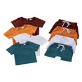 thumbnail image 2 of Pyjamas en Lin pour Bébé Garçon Fille T-Shirt Manches Courtes Hauts Shorts Pantalons Ensemble 2 Pcs Unisexe, 2 of 10