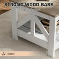 thumbnail image 4 of Homall 39" 2-Tier Farmhouse Coffee Table Wood Center Table with Storage Shelf for Living Room, Oak & White, 4 of 7