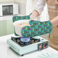 thumbnail image 7 of Honeii Sunmmer Cat patten Oven Mitts and Pot Holders Sets, Baker Oven Mitts, Mittens for Kitchen Decor, Baking Lover over Gloves Gifts, 7 of 7